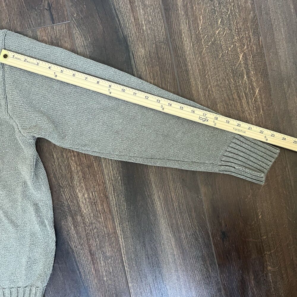 Vintage Polo Ralph Lauren Sweater Men's Size Large Khaki Green Embroidered Logo - Picture 8 of 11